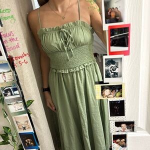 long green dress